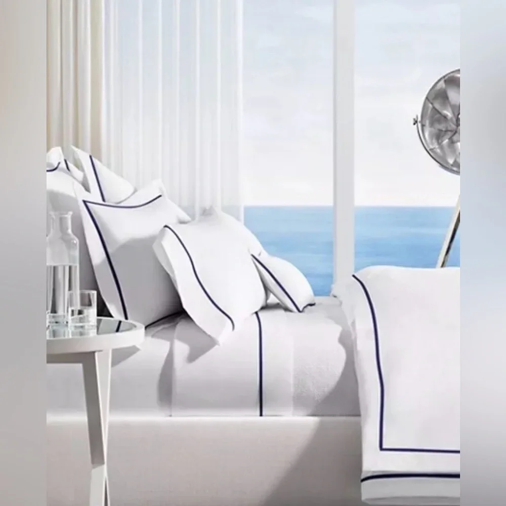 $250 NEW RALPH LAUREN HOME TWIN FLAT SHEET & PILLOWCASES SET LOFT GRAY PALMER